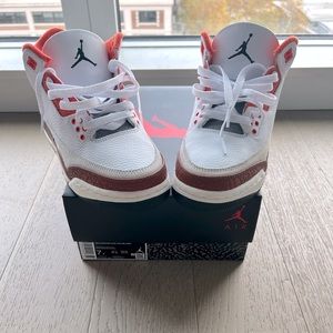 Jordan 3 Retro SE - White/Mars Stone/Orange/Black - Size 7 - Excellent Condition
